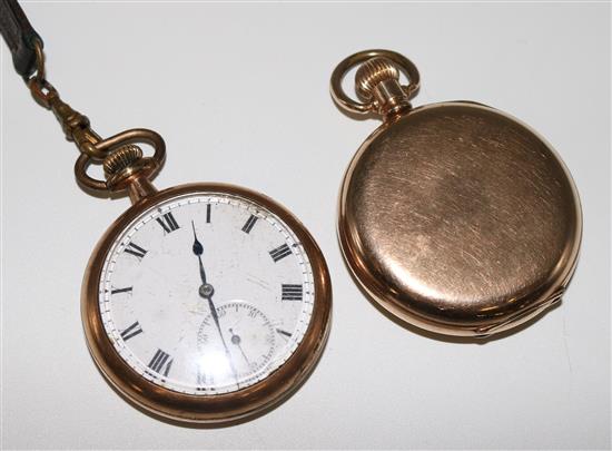 2 gold plated pocket watches